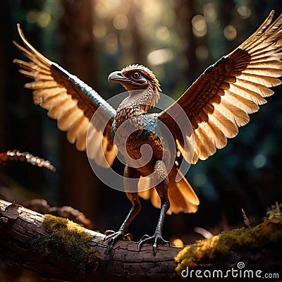 Archaeopteryx prehistoric animal dinosaur wildlife photography Stock Photo