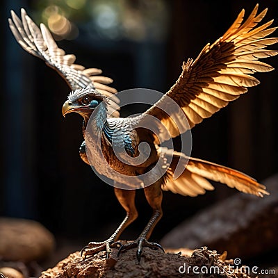 Archaeopteryx prehistoric animal dinosaur wildlife photography Stock Photo