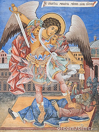 Archangel Michael Icon Editorial Stock Photo