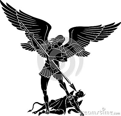 Archangel Michael Vector Illustration