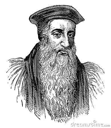 Archbishop Cranmer, vintage illustration Vector Illustration