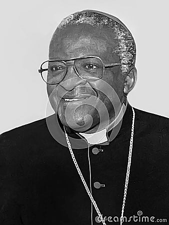 Archbishop Desmond Tutu in Jerusalem in 1989 Editorial Stock Photo