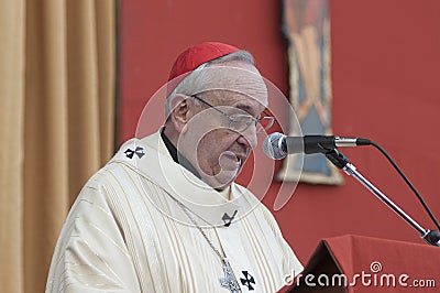 Archbishop Jorge Bergoglio before being Pope Francis Editorial Stock Photo