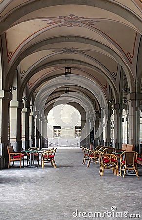 Arched corridor Stock Photo