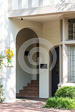 Arched entrance to an old building in Easton, Maryland - 3b Editorial Stock Photo