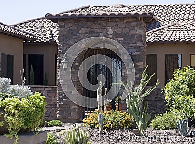 Arched entryway Stock Photo
