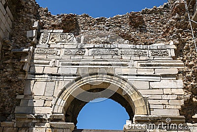 Arched Gate from St. John Basilica Complex, Selcuk, Turkey Stock Photo