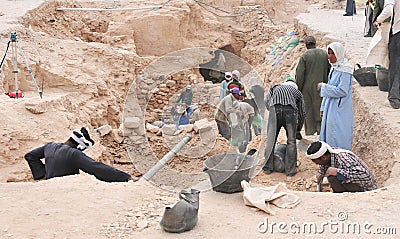 Archeological Dig, Valley of the Kings, Egypt Editorial Stock Photo