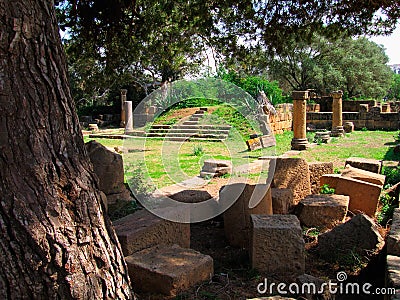 Archeological roman site of Tipasa Stock Photo