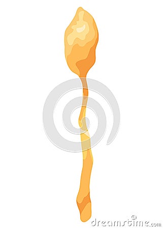 Archeology icon. Ancient artifact, graphic element of antiquity for mobile game, spoon object. Greek or egypt Vector Illustration