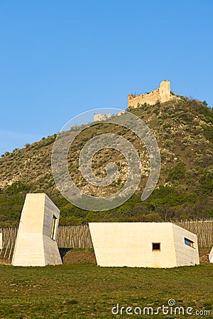 Archeopark Pavlov with Devicky ruins in Palava region, Southern Moravia, Czech Republic Stock Photo