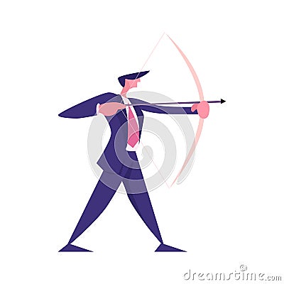 Archer icon on a white background. Vector illustration Stock Photo