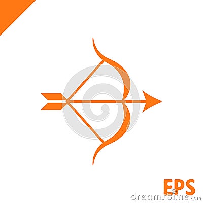 Archery Arrow Target Equipment Sport Icon Flat Vector Illustration Vector Illustration