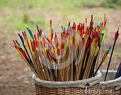 Archery Arrows. Stock Photo