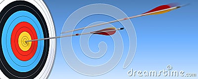 Archery banner Stock Photo