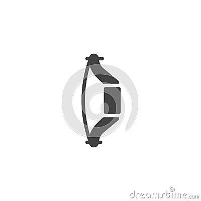 Archery Bow vector icon Vector Illustration