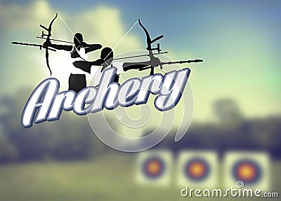 Archery poster Stock Photo