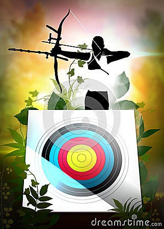 Archery poster Stock Photo