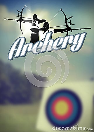 Archery poster Stock Photo