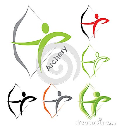 Archery symbols Vector Illustration