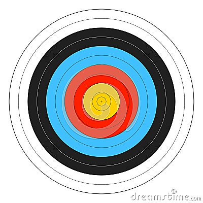 Archery Target Vector Illustration