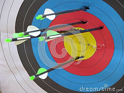 Archery Target Stock Photo