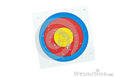 Archery target bow sheet Stock Photo