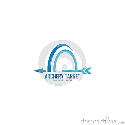 Archery target logo vector icon illustration Vector Illustration
