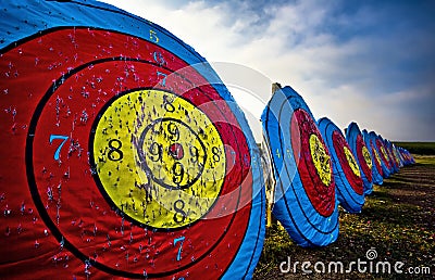Archery targets Stock Photo