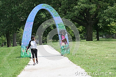Arches in Forest Park 2020 II Editorial Stock Photo