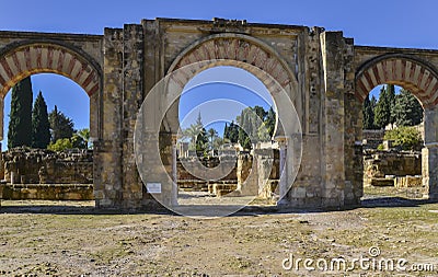 Arches in Medina Azahara Stock Photo