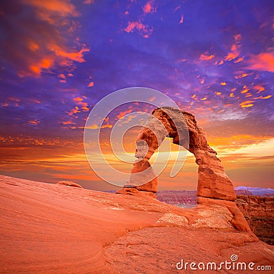 Arches National Park Delicate Arch in Utah USA Stock Photo