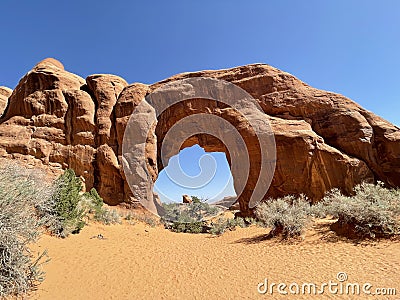 Arches National Park - Pine Tree Arch Stock Photo