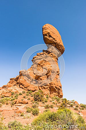 Arches National park on summer day,Utah,usa. Editorial Stock Photo