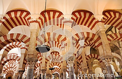 Arches Pillars Mezquita Cordoba Spain Stock Photo