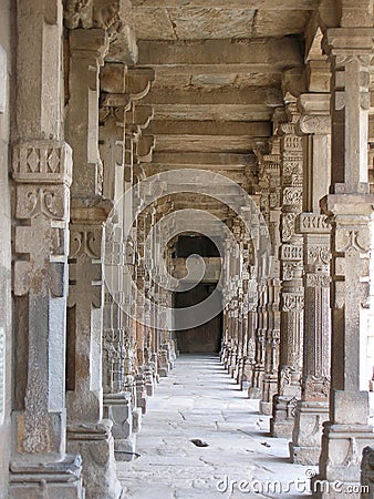 Arches, Qutab Minar, New Delhi Stock Photo