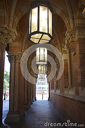 Arches of St Pancras Railway Station Editorial Stock Photo