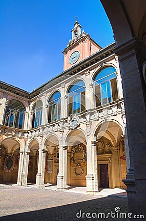 Archiginnasio of Bologna. Emilia-Romagna. Italy. Stock Photo