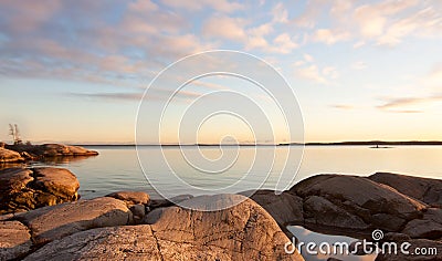 Archipelago in autumn. Stock Photo