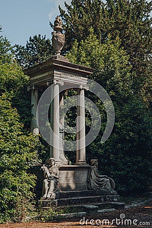 Architect Banister Fletchers tomb Hampstead Cemetery, London, UK Editorial Stock Photo