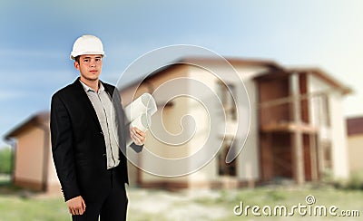 Architect, builder or structural engineer Stock Photo