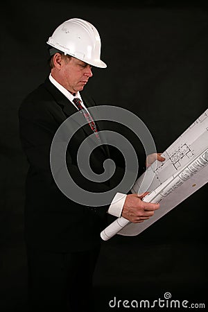 Architect or contractor Stock Photo