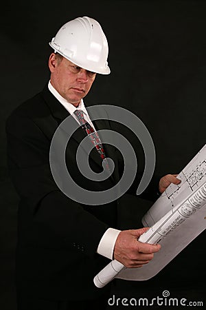 Architect or contractor Stock Photo