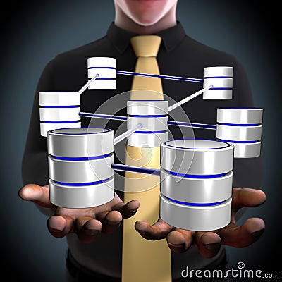 An architect creating a database network Stock Photo