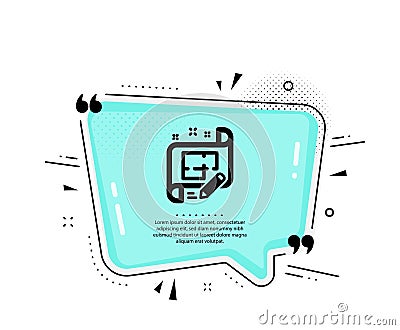 Architect icon. Engineering plan sign. Vector Vector Illustration