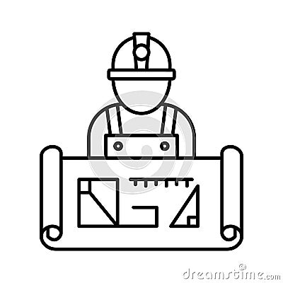 Architect Isolated Vector icon Which can easily modify or edit Vector Illustration