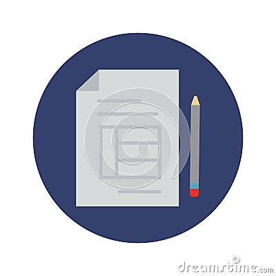 Architect paper Color Vector Icon which can easily modify or edit Vector Illustration