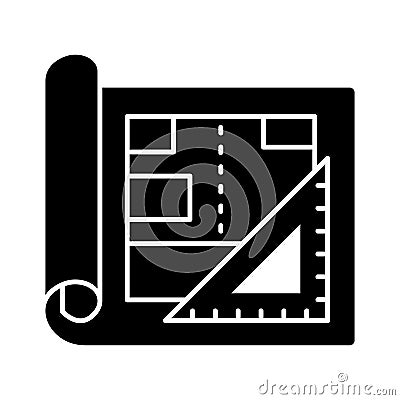 Architect paper Isolated Vector icon Which can easily modify or edit Vector Illustration