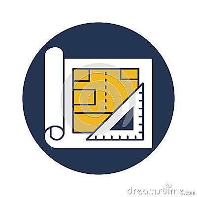 Architect paper Isolated Vector icon Which can easily modify or edit Vector Illustration