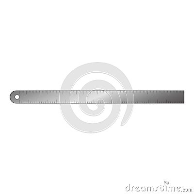 Architect steel ruler icon cartoon vector. Civil desk Vector Illustration